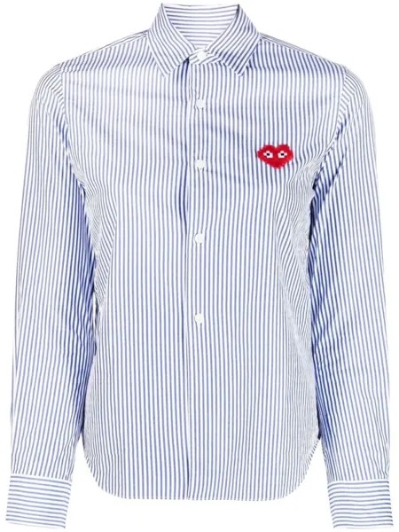 Comme Des Garçons Play рубашка с нашивкой, синий