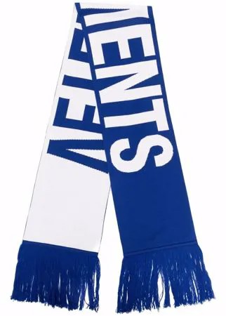 VETEMENTS шарф вязки интарсия с логотипом