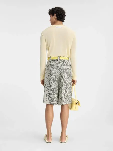 Плиссированные шорты-бермуды Ле Навега Jacquemus, черный