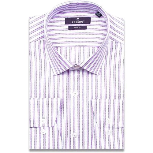 Рубашка POGGINO, размер (52)XL, фиолетовый