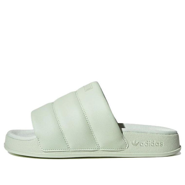 Тапочки adilette essential slide Adidas, зеленый