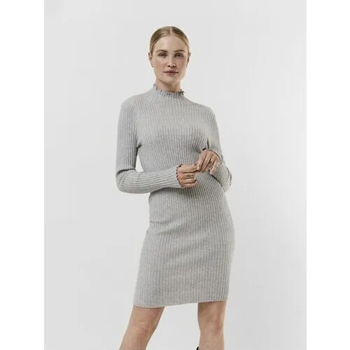 Платье Vero Moda, прилегающее, мини, вязаное, размер S/36, черный