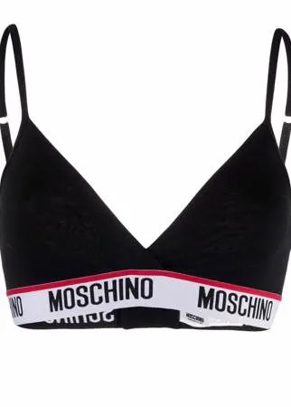 Moschino топ-бралетт с вышитым логотипом