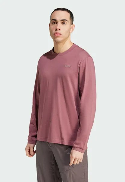 Рубашка с длинным рукавом LOGO Adidas Terrex, цвет burgundy