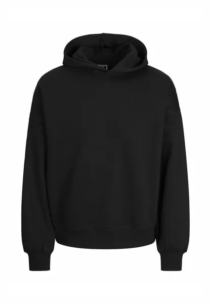 Джемпер с капюшоном EINFARBIG Jack & Jones, черный