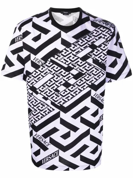 Versace футболка с принтом La Greca