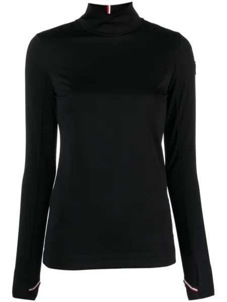 Moncler Grenoble топ с высоким воротником и длинными рукавами, черный