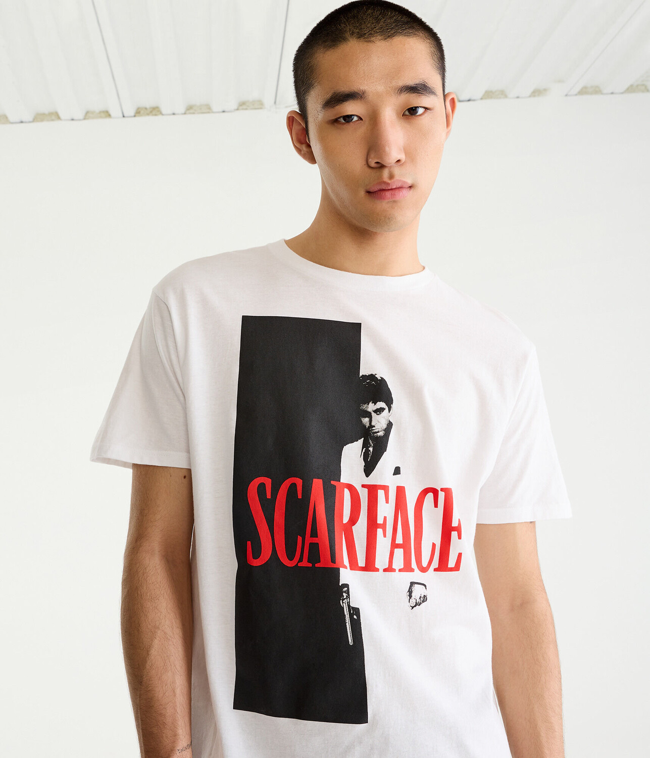Футболка с рисунком Scarface Aeropostale, белый
