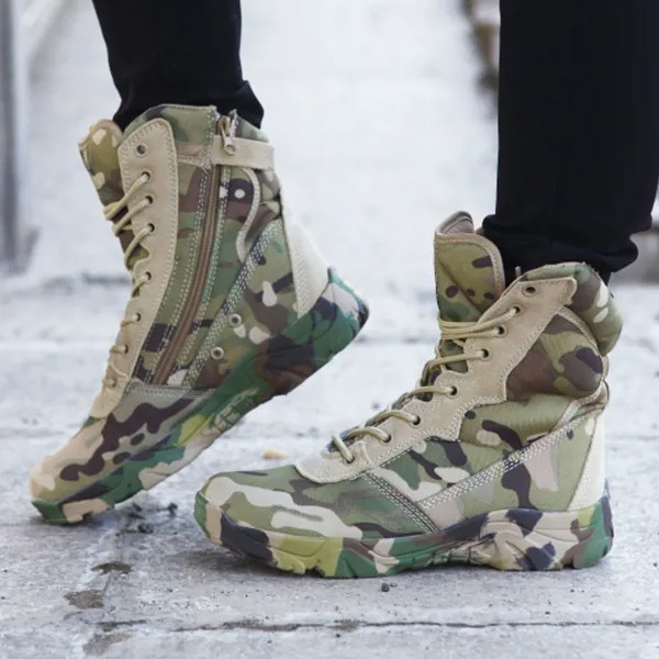 Камуфляжные тактические мужские военные ботинки для женщин и мужчин, обувь для горного туризма, охоты, Мужские дышащие боевые ботинки для п...