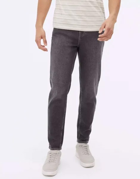 Темно-серые зауженные джинсы New Look