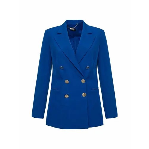 Пиджак LIU JO, средней длины, силуэт прямой, размер 46, синий
