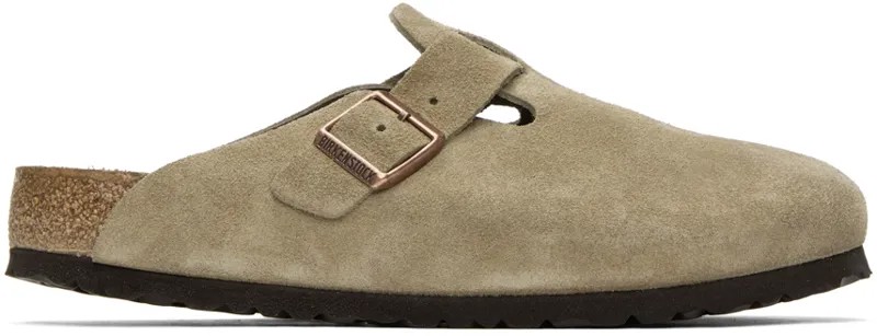 Мокасины Birkenstock Taupe Regular Boston с мягкой стелькой