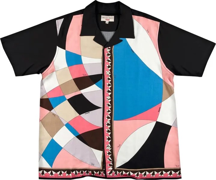 Рубашка Supreme x Emilio Pucci Short-Sleeve Shirt 'Dusty Pink', разноцветный