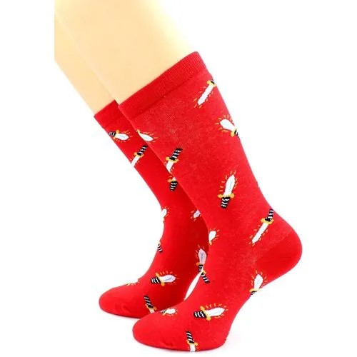 Женские носки , размер 36-43, красный