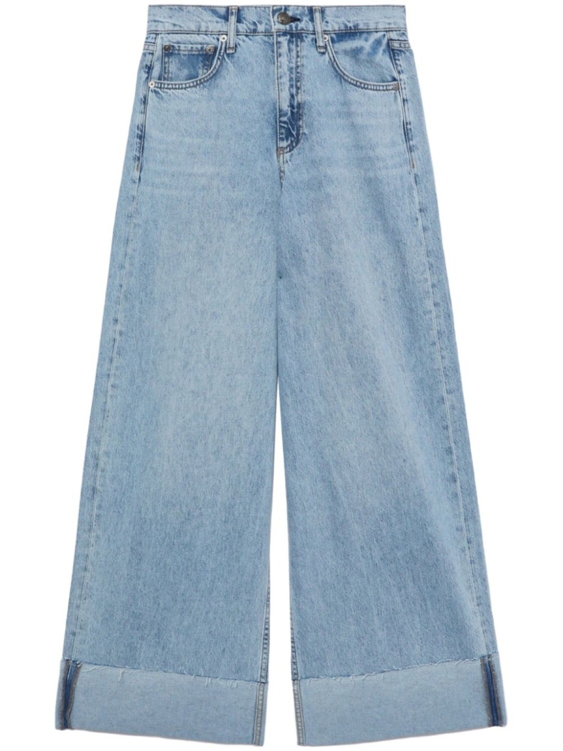 Rag & bone широкие джинсы Sofie с завышенной талией, синий