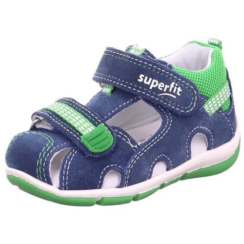 Туфли летние открытые SUPERFIT, для мальчиков, цвет Синий, размер 25