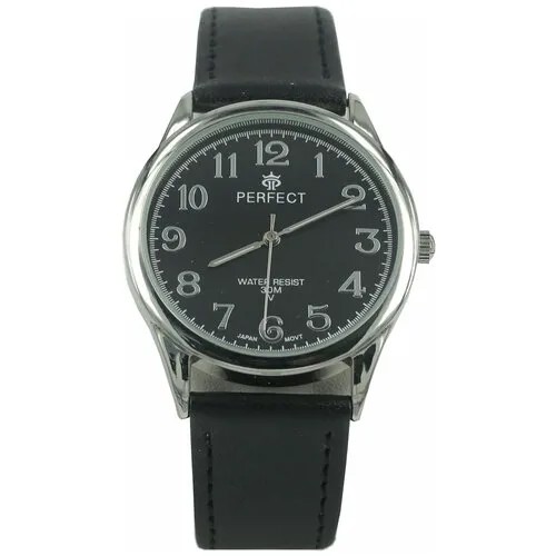 Perfect часы наручные, мужские, кварцевые, на батарейке, кожаный ремень, японский механизм GX017-418