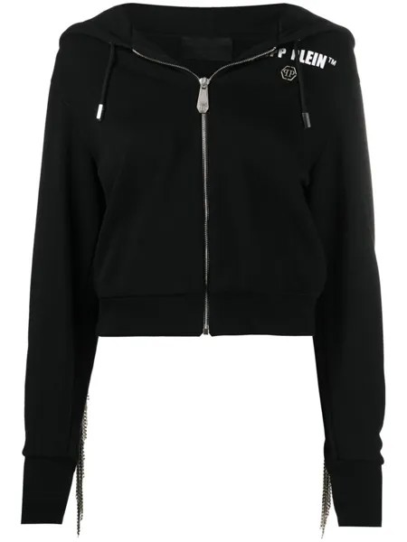 Philipp Plein худи с бахромой, черный