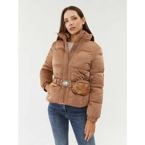 Пуховик GUESS, размер XS [INT], коричневый