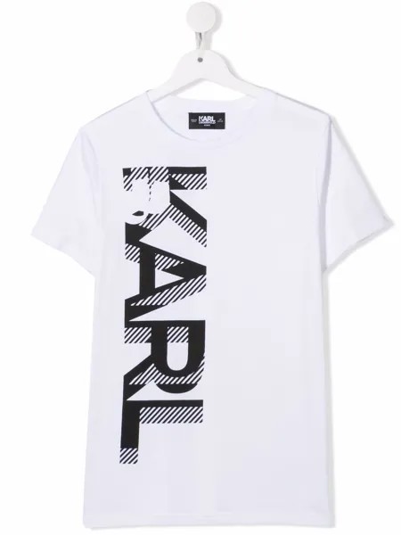 Karl Lagerfeld Kids футболка из органического хлопка с логотипом
