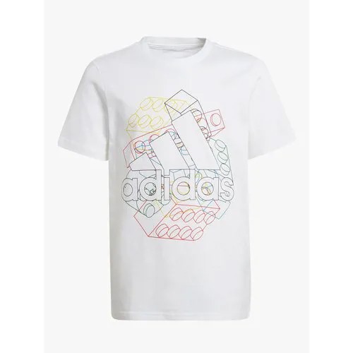 Футболка adidas, размер 116, белый