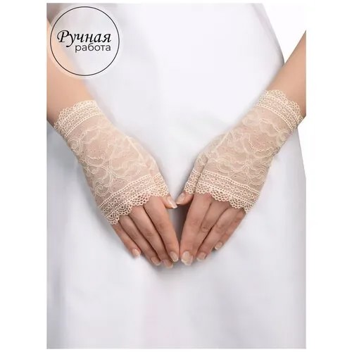 Митенки Nadia Piskun, размер 8, Желтый