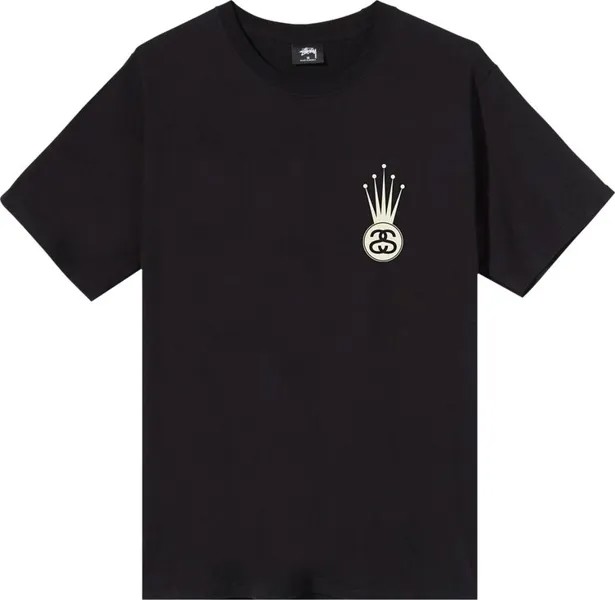 Футболка Stussy Crown Link Tee 'Black', черный