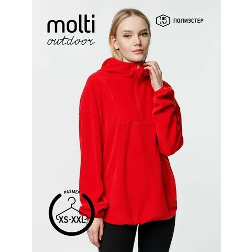 Худи molti, размер M/L, , красный
