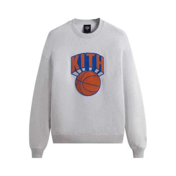 Толстовка Kith For The New York Knicks Retro NY Nelson Crewneck, серый