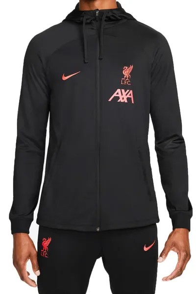 Спортивная куртка Liverpool Strike с капюшоном Nike, черный