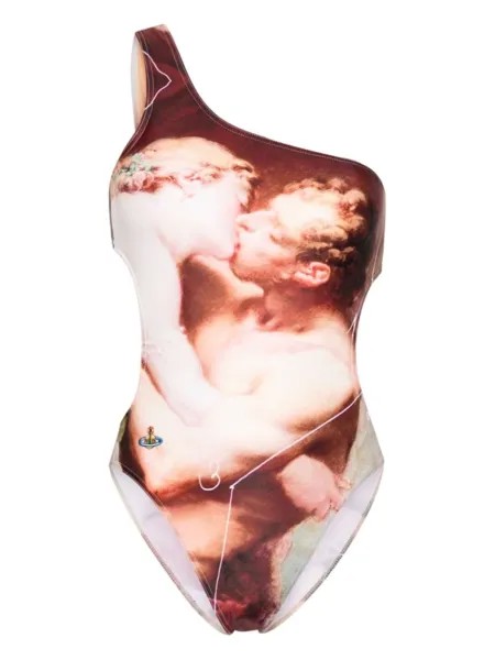 Купальник на одно плечо The Kiss Vivienne Westwood, розовый
