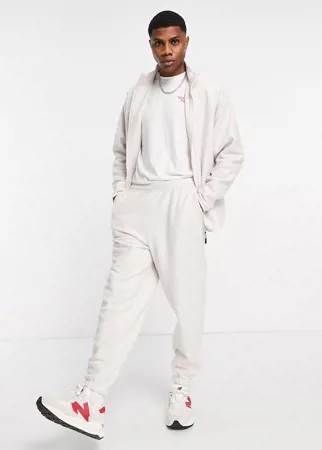 Oversized-джоггеры из флиса бежевого цвета от комплекта ASOS DESIGN-Светло-бежевый цвет