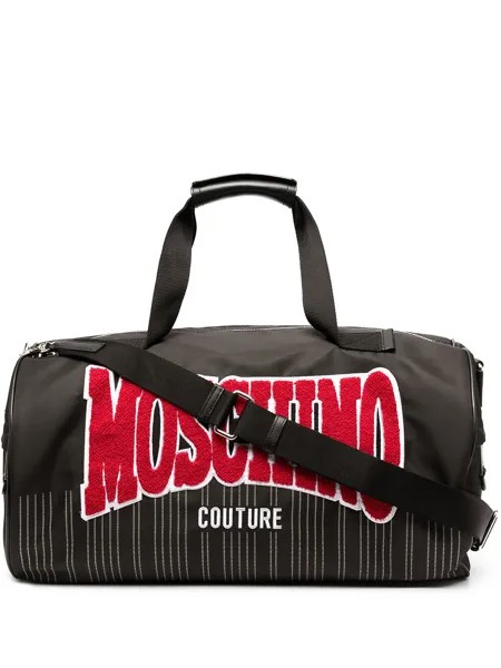 Moschino дорожная сумка с нашивкой-логотипом