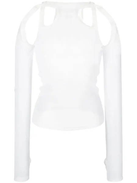 Топ Shift Loop с длинными рукавами Dion Lee, белый