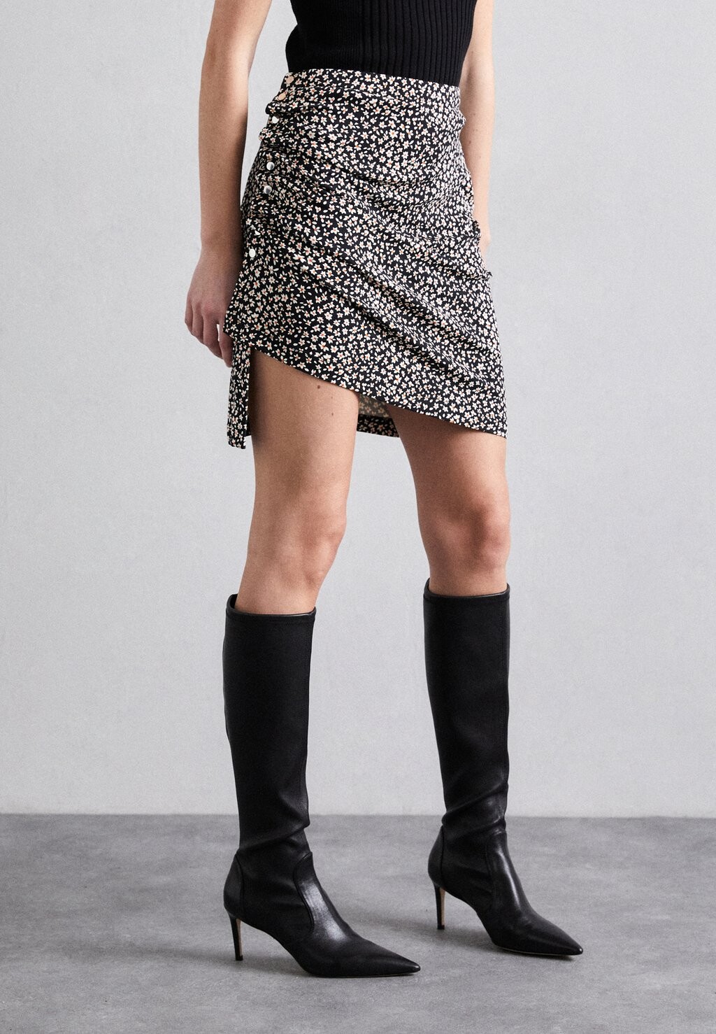 Юбка-карандаш Drape Pression Skirt Rabanne, черный
