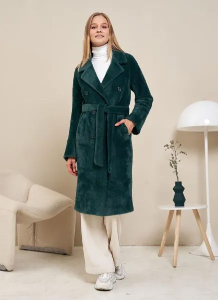 Пальто женское Giulia Rosetti 56206 зеленое 50 RU