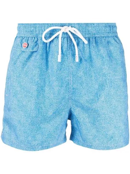 Kiton плавки-шорты с вышитым логотипом