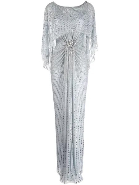 Вечернее платье Mae с пайетками Jenny Packham, синий