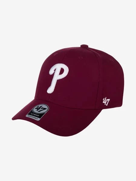 Бейсболка 47 BRAND B-MVP19WBV Philadelphia Phillies MLB (малиновый), Мультицвет