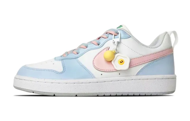 Кроссовки Nike Court Borough Skateboarding Shoes Women's Low-top Pink, синий