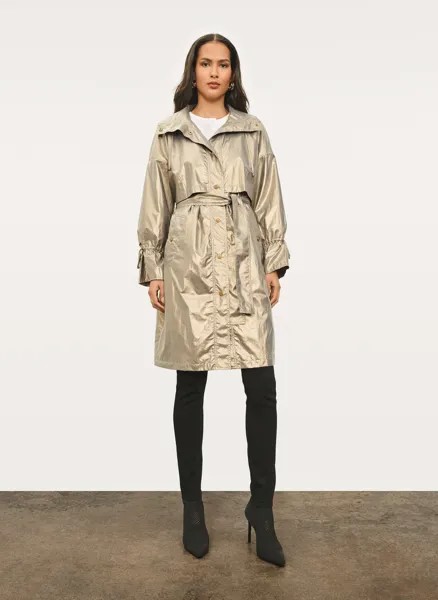 Тренч с поясом и рукавом колокольчиком Donna Karan