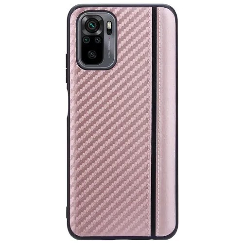 Чехол-накладка G-Case Carbon для Xiaomi Redmi Note 10 / Redmi Note 10S розовое золото