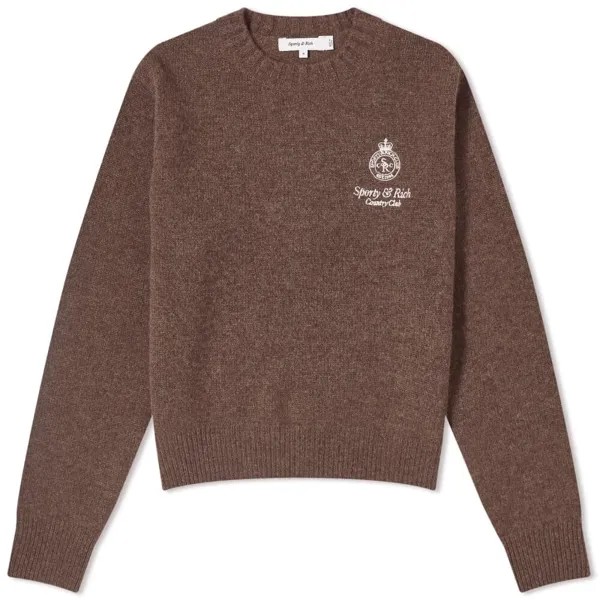 Джемпер Sporty & Rich Crown Cashmere, коричневый
