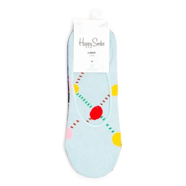 Следки унисекс Happy Socks Happy Socks 3 Pack Argyle Dot Liner разноцветные 41-46