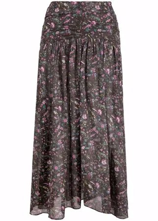 Isabel Marant Étoile юбка миди со сборками и цветочным принтом