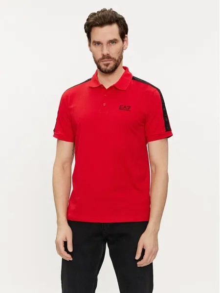 Рубашка поло стандартного кроя Ea7 Emporio Armani, красный