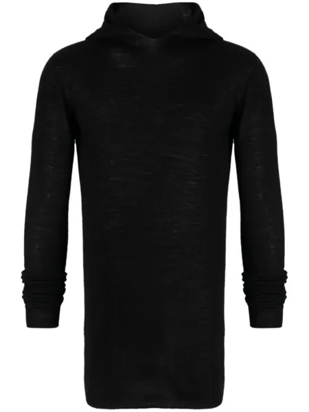 Rick Owens hooded virgin wool jumper, черный