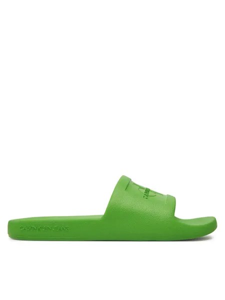 Шлепанцы Calvin Klein Jeans Slide Monogram Debossed Eva, зеленый
