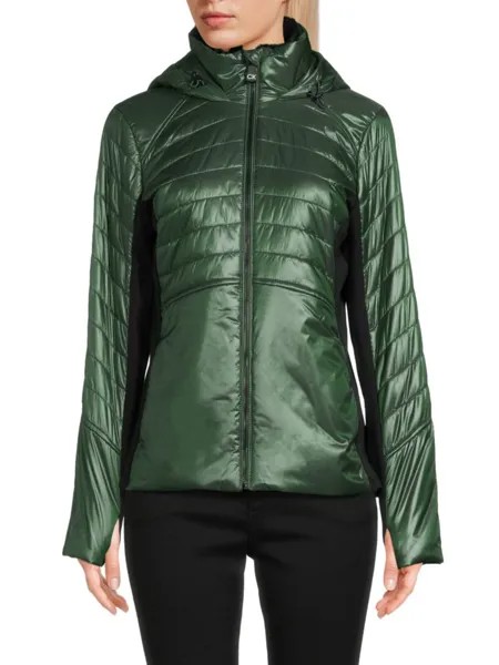 Однотонная куртка-пуховик Calvin Klein, цвет Metallic Green