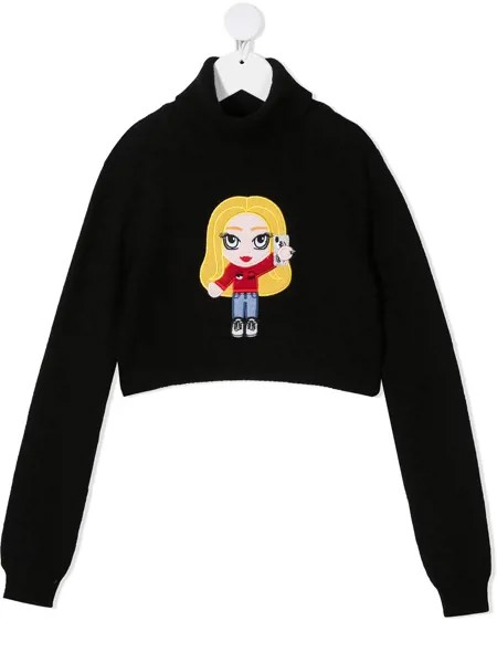 Chiara Ferragni Kids джемпер Chiara с высоким воротником